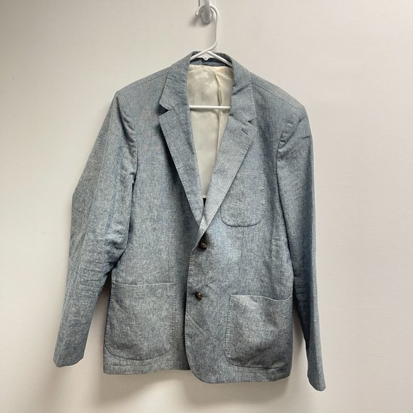 Jack Spade Other - Jack Spade Bleecker Street Linen Blend Chambray Blazer 44